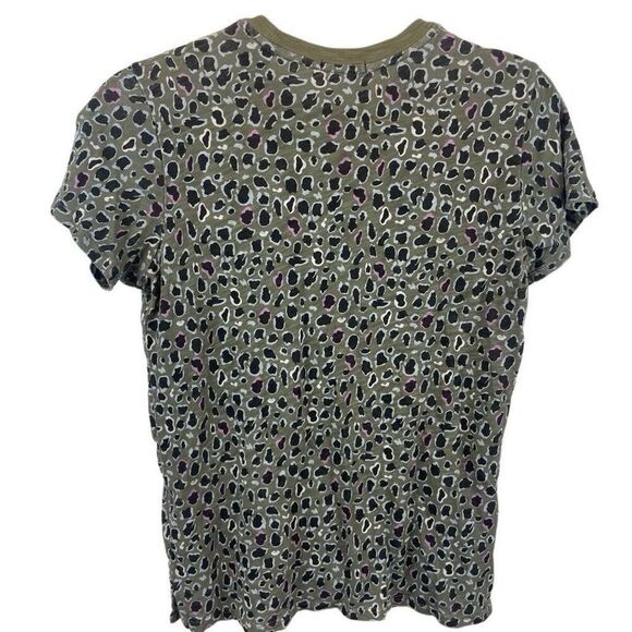 ATM  Green Leopard Print Short Sleeve Shirt  100% Cotton Size XS‎ - Picture 2 of 7